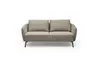 Sofa CARLLOTA - 2,5-Sitzer, Stoff, Silbergrau