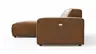 Ecksofa Denver - Longchair links mit 2,5-Sitzer inkl. Sitzvorzug (motorisch), Stoff, Braun