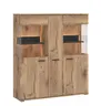 Highboard - mit Beleuchtung, Viking Eiche Nachbildung, Anthrazit