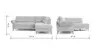Ecksofa Almyra - 2,5-Sitzer mit Ottomane rechts, inkl. Schlaffunktion und Bettkasten, Stoff, Silbergrau