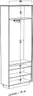 Garderobenschrank - mit Beleuchtung, B ca. 72 cm, Kaschmir, Eiche massiv