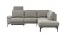 Ecksofa Matero - 2-Sitzer mit Ecke rechts inkl. Relaxfunktion motorisch und Sitzvorzug, Stoff, Graubeige