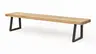 Holzbank Clifton - Breite ca. 220cm, Wildeiche massiv, natur