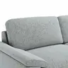 Ecksofa Oviedo - 2,5-Sitzer mit Ecke rechts inkl. Drehsitz, Stoff, Hellgrau