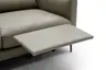 Sofa Cuneo Klassik - 2-Sitzer, Leder, Graubraun, Relaxfunktion, motorisch