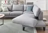 Ecksofa Oviedo - Ecke links mit 2,5-Sitzer inkl. Drehsitz, Stoff, Grau