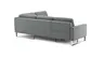Ecksofa Anna - 2,5-Sitzer mit Ecke rechts, inkl. Relaxfunktion (motorisch), Stoff, Grau