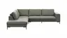 Ecksofa Solano - Ecke Links, 2,5-Sitzer, Leder, Hellgrau