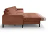 Ecksofa CALM MOVE 2.0 - Longchair links mit 2,5-Sitzer, Schlaffunktion, Feincord, Rost