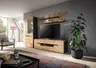Wohnwand Canu - Basalt grau, Artisan Eiche Nachbildung