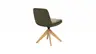 Polsterstuhl Macano - drehbar, Leder, Olive
