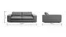 Sofa Aprino 1 - 3,5-Sitzer XXL, Dickleder, Dunkelbraun, Armlehne Block breit