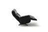 Loungesessel Lovere - Leder, Schwarz, Armlehne links