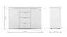 Kommode Colorado Beimöbel - BHT ca. 135x87x43 cm, Weiß