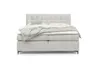 Boxspringbett HINDA- Liegefläche ca. 180x200 cm, Stoff, Beige, Bonell, Inkl. Topper