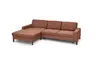 Ecksofa CALM MOVE 2.0 - Longchair links mit 2,5-Sitzer, Schlaffunktion, Feincord, Rost