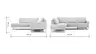 Ecksofa Anna - Ecke links mit 2,5-Sitzer inkl. Relaxfunktion (motorisch), Stoff, Beige