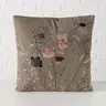 Deko-Kissen - B/L ca. 45x45 cm, Beige/Grün/Hellrosa