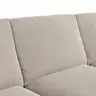 Ecksofa Stormy - 2,5-Sitzer mit Longchair rechts, Stoff, Creme