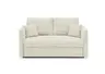 Sofa JORDEN - 2,5-Sitzer, inkl. Schlaffunktion, verstellbare Armlehnen, Stoff, Creme