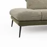 Ecksofa Elena - 2,5-Sitzer und Longchair rechts, Kopfteil/Armlehne verstellbar, Stoff Limette