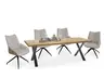 Stuhl MAUREEN - drehbar, Stoff, Creme