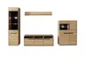TV-Lowboard - B ca. 153 cm, Eiche Furnier geölt, Wildeiche massiv geölt