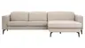 Ecksofa Rafaela 2.0 - 2,5-Sitzer mit Longchair rechts inkl. Kopfteilverstellung, Leder, Champagner