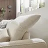 Ecksofa EM Miramar - Longchair links mit 3-Sitzer, Kopfteil/Sitztiefe verstellbar, Stoff, beige