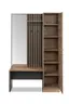 Kompaktgarderobe - Artisan Eiche Nachbildung, Anthrazit