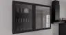 Küchenblock- ohne E-Geräte, B ca. 280 cm, Schwarz, Matt, Kaschmir, Matt