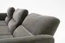 Ecksofa  Alexander - Longchair links mit 3-Sitzer inkl. Kopfstütze/Armlehne verstellbar, Stoff, Braungrün