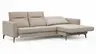 Ecksofa Rafaela 2.0 - 2,5-Sitzer mit Longchair rechts inkl. Sitzvorzug, Kopteilverstellung motorisch und Relaxfunktion motorisch im Longchair, Leder, Champagner