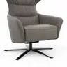 Drehsessel Houston Relax - Größe M, inkl. Relaxfunktion + Gasdruckfeder, Stoff, Taupe