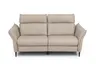 Sofa - 2,5-Sitzer, Kopfteil verstellbar, Leder, Creme