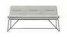 Polsterbank Macano - B ca. 180 cm, Stoff, Hellgrau