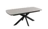 Esstisch MAXIE - ausziehbar, LB ca. 190x98 cm, Glaskeramik, Travertin farbig