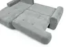 Ecksofa - Longchair links mit 2-Sitzer, Stoff, Aqua
