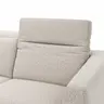 Ecksofa Rafaela 2.0 - Longchair mit 2,5-Sitzer rechts inkl. Kopfteilverstellung, Stoff, Champagner