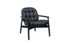 Loungesessel Frost - Leder, Schwarz