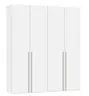 Drehtürenschrank JOIN IT- B ca. 202 cm,  Weiß, Glas, Weiß