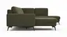 Wohnlandschaft Enna - Longchair links, 2,5-Sitzer, Ecke rechts, Stoff, Olive