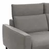 Sofa Avela - 2-Sitzer inkl. Kopfteil verstellbar, Leder, Steingrau