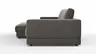 Ecksofa Juni - Longchair links mit 1,5-Sitzer, Stoff, Schwarz