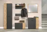 Garderobenschrank - B ca. 60 cm, Anthrazit, Eiche Coast Evoke Nachbildung