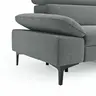 Ecksofa Felipa - 2,5-Sitzer mit Ecke rechts inkl. Armlehne verstellbar und Rückenlehne/Sitztiefe verstellbar (motorisch), Stoff, Grau