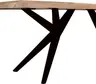 Esstisch - LB ca. 220x100 cm, Mango massiv, Baumkante, Schwarz