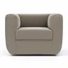 Sessel Stormy - drehbar, Stoff, Graubeige