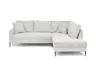 Ecksofa - 3-Sitzer, Ecke rechts, Stoff, Hellgrau
