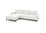 Ecksofa CALM MOVE 2.0 - Longchair links mit 2,5-Sitzer, Schlaffunktion, Feincord, Weiß